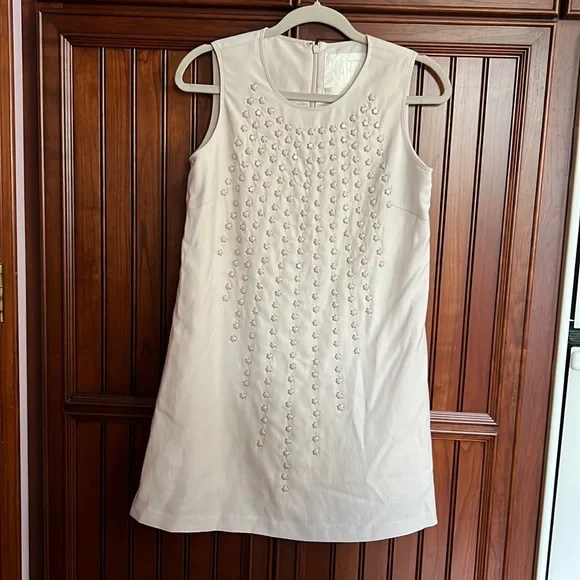 dress beading tutorial Women White floral beaded Strapless Sequin Mini Dress with Scarf –  Divahotcouture